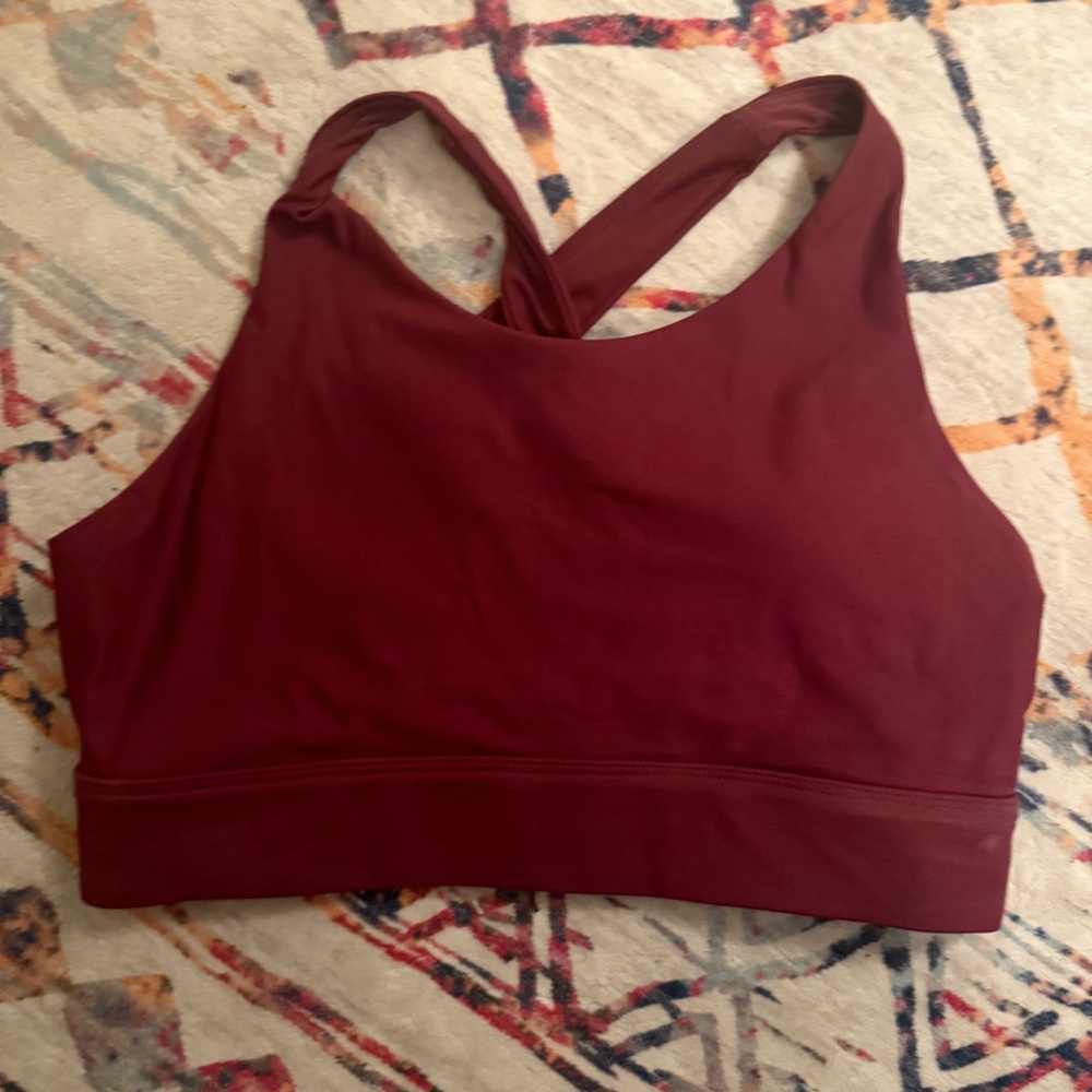 Burgundy High-Waisted Bikini Bottom